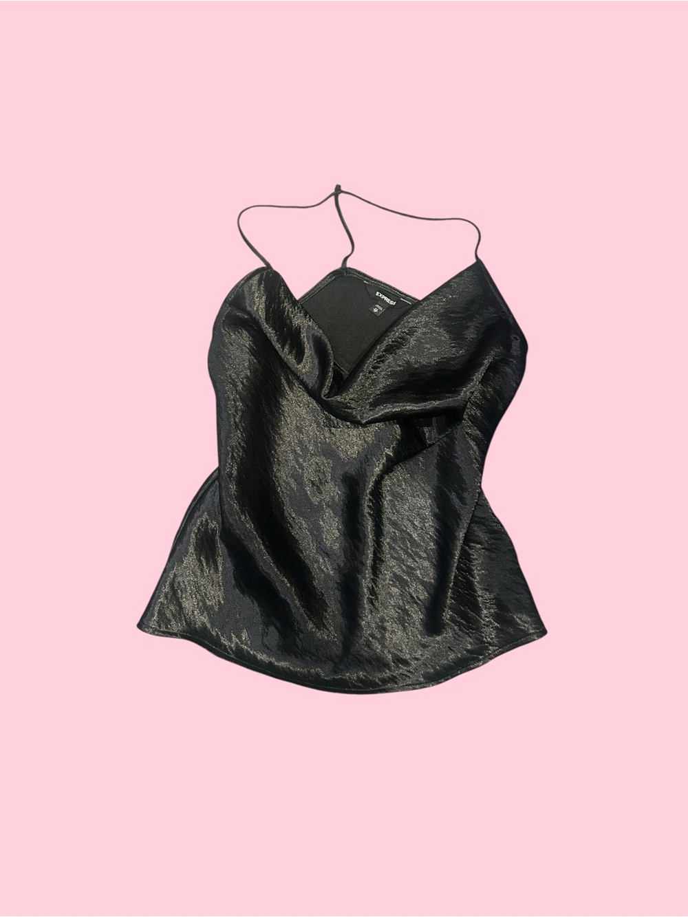 Express Black Satin Cowl Camisole